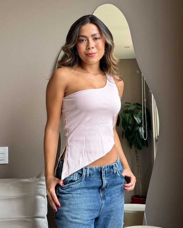 Blusa Asimétrica Ref 034 Rosa