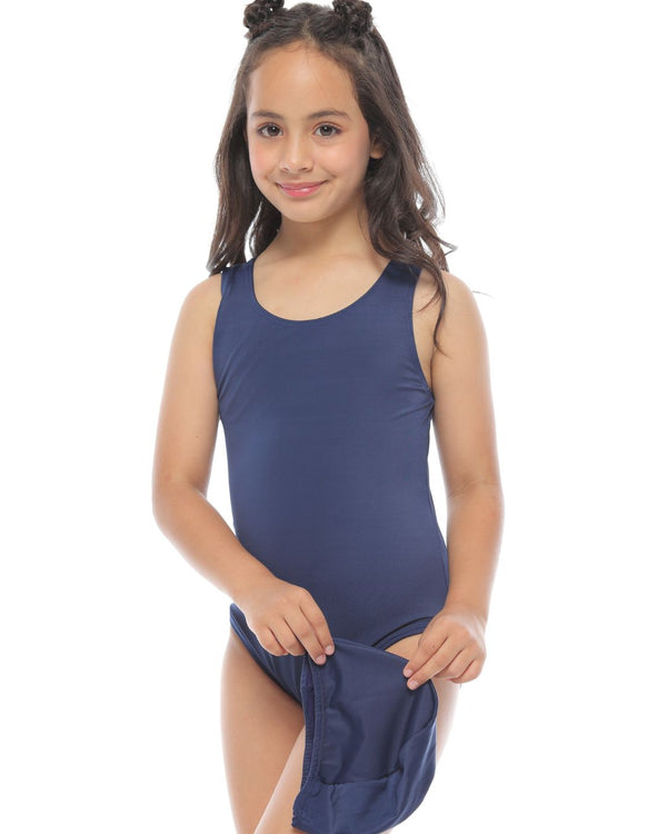 Vestido de Baño Niña Ref 1102 Azul Oscuro