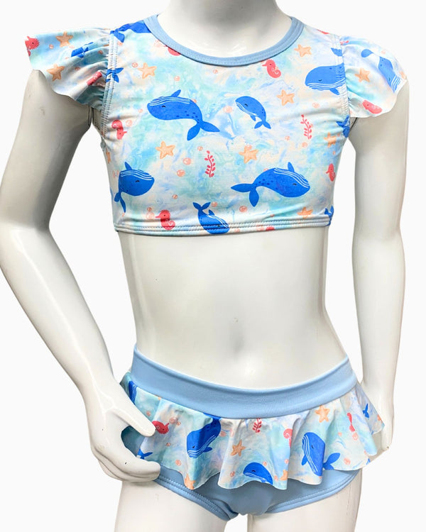Vestido de Baño Niña 2 Piezas Ref 1109 Azulito
