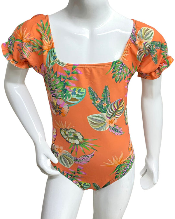 Vestido De Baño Niña Ref 1123 Naranja