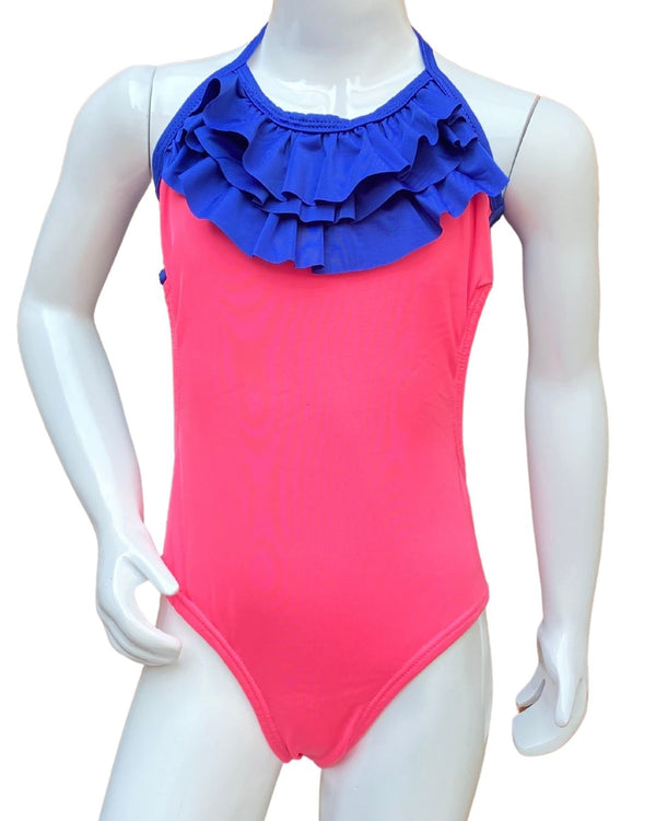 Vestido de Baño Niña Ref 1164 Fucsia Azul