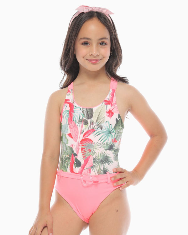 Vestido de Baño Niña Ref 1181 Coral