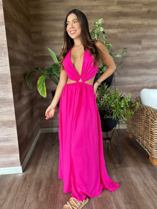 Vestido Capri Dama Ref 1247 Fucsia