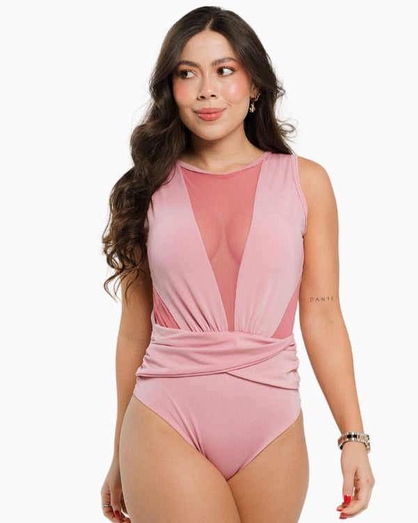 Vestido de Baño Dama Ref 1276 Palo Rosa