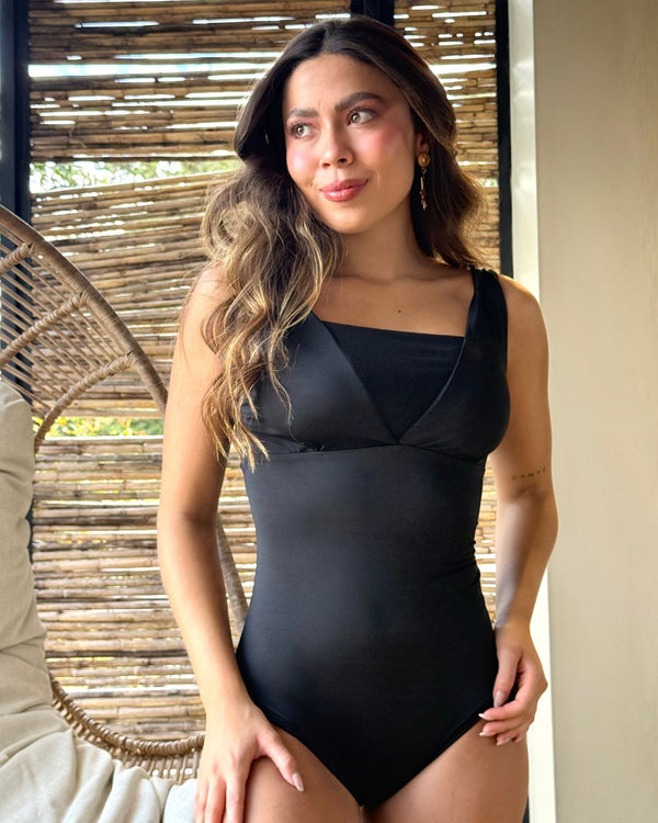 Vestido Baño Entero  Ref 1378 Negro