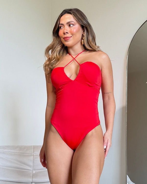 Vestido de Baño  Ref 1379 Rojo