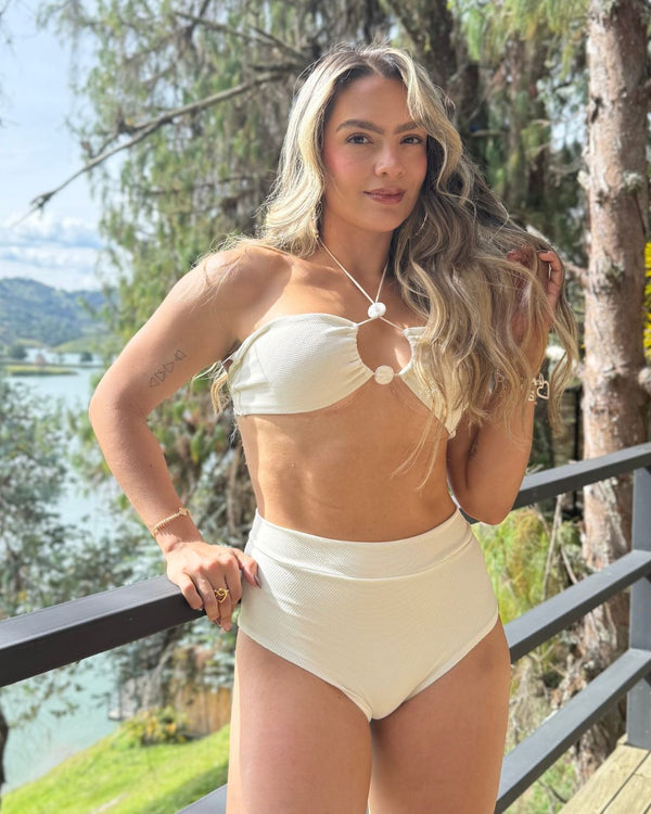 Bikini Panty Alto Ref 1386 Perla