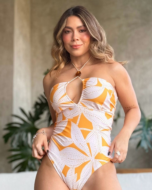 Vestido de Baño Ref 1392 Amarillo Selvático