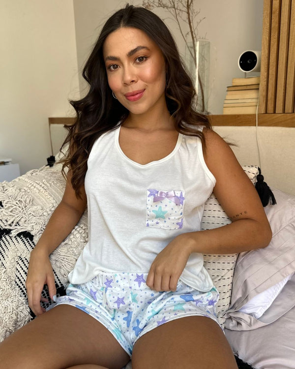 Pijama Short Ref 5012 Marfil