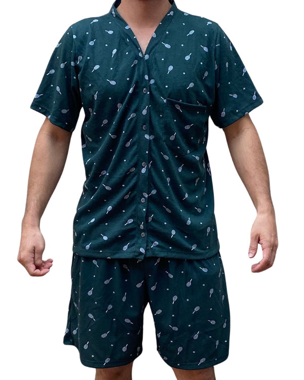 Pijama Hombre Pantaloneta Ref 352 Verde