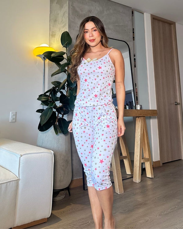 Pijama Capri Bolsillo 5003 Coral Estrella