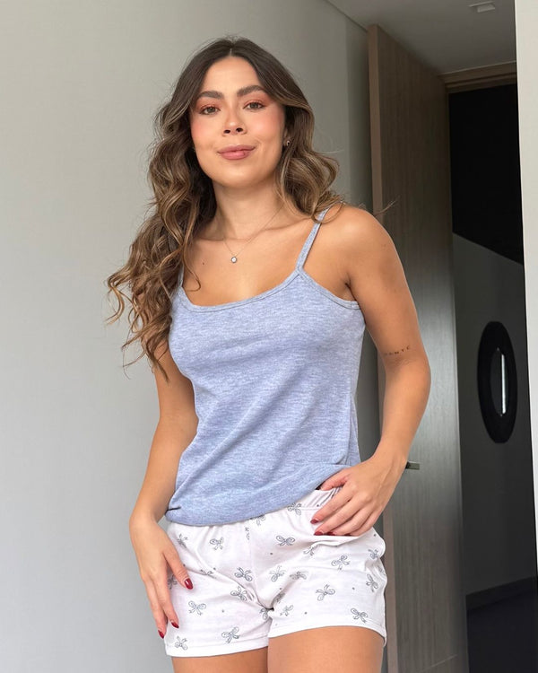 Pijama Short Ref 5009 Gris