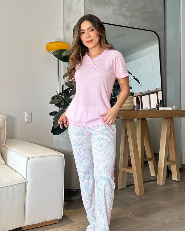 Pijama Pantalón Largo Ref 5011 Rosado