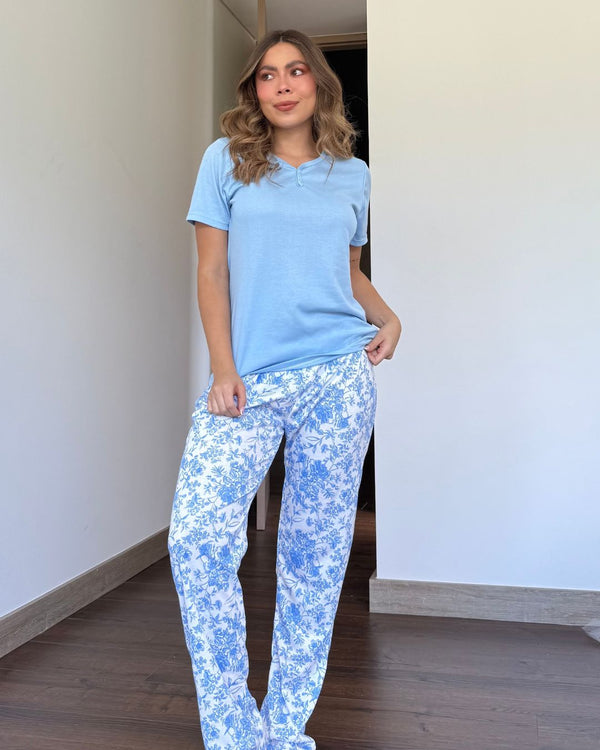 Pijama Pantalón Largo Ref 5011 Azul