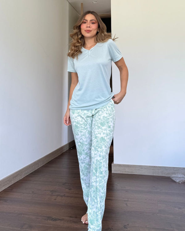 Pijama Pantalón Largo Ref 5011 Pistacho