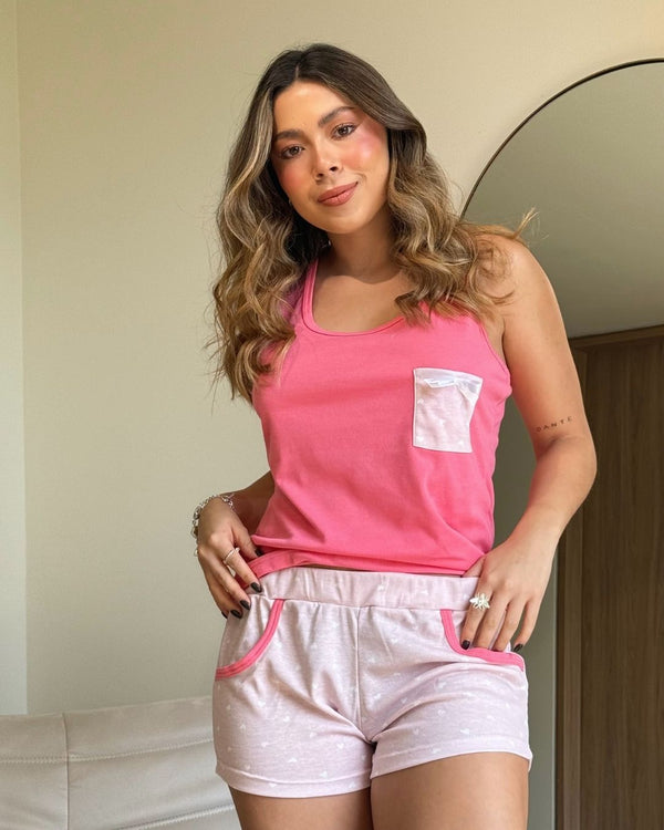 Pijama Short Ref 5012 Coral