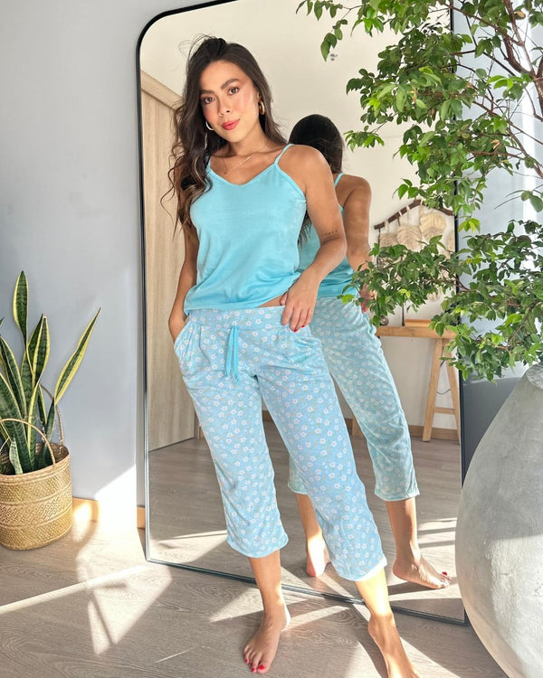 Pijama Pantalón Ref 5142 Turquesa