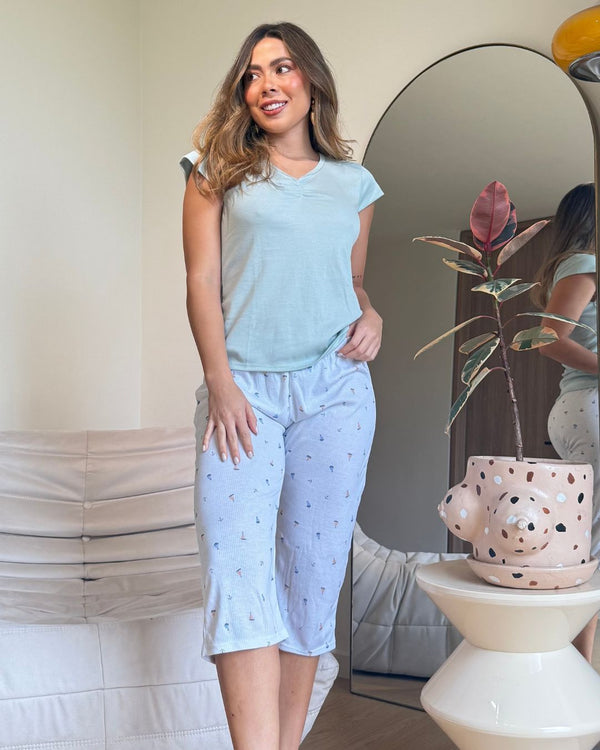 Pijama Capri Ref 5195 Pistacho