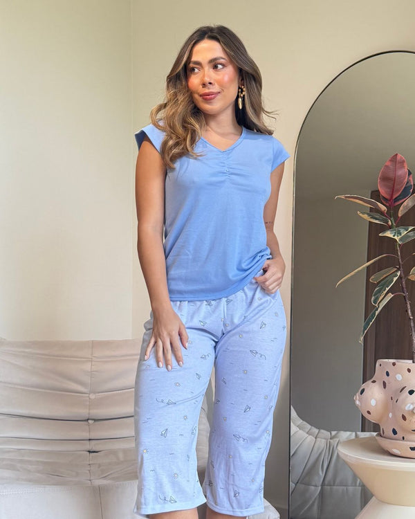 Pijama Capri Ref 5195 Hortensia