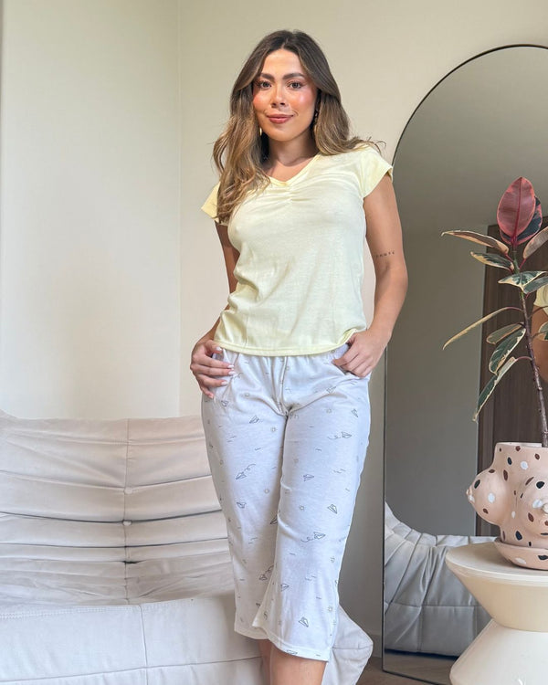 Pijama Capri Ref 5195 Amarillo
