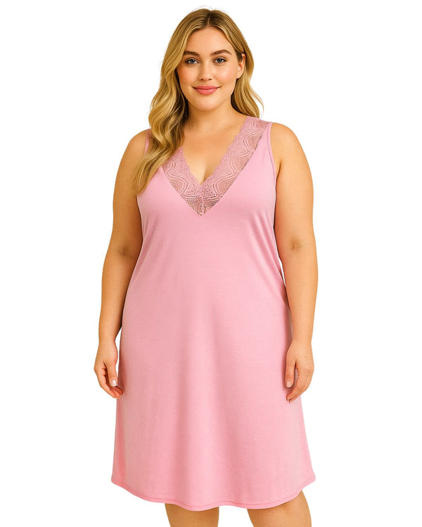Pijama Vestido Talla Plus Ref 5219 Rosado