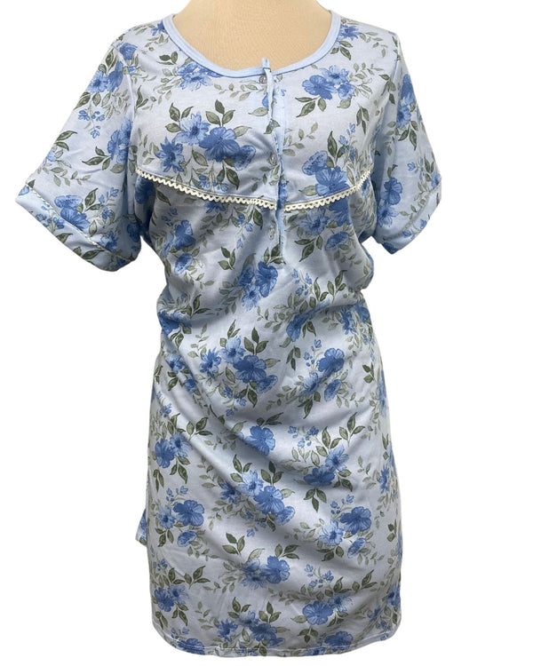 Pijama Vestido Talla Plus Ref 5224 Azul