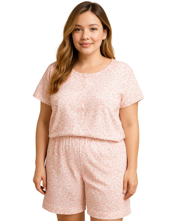 Pijama Short Talla Plus Ref 5227 Rosado