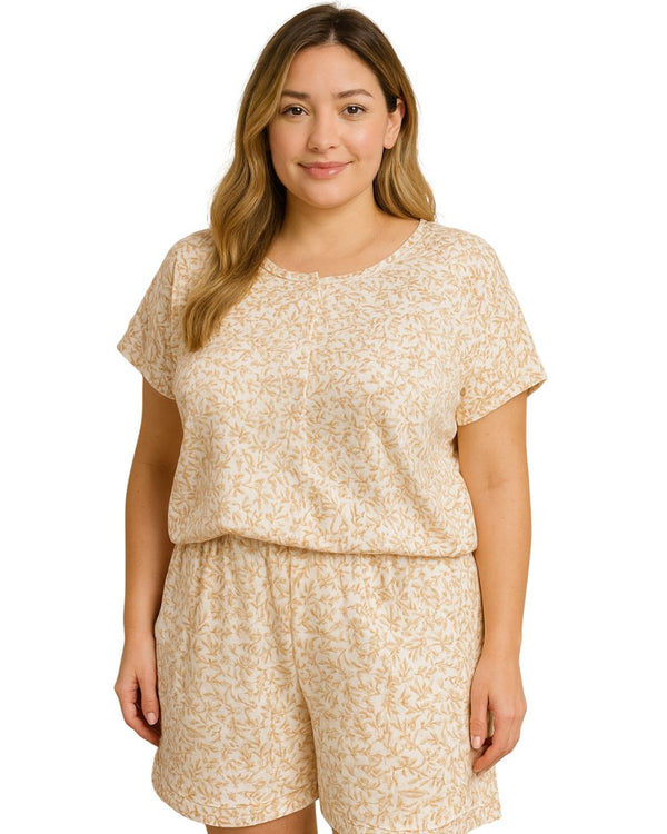 Pijama Short Talla Plus Ref 5227 Melón