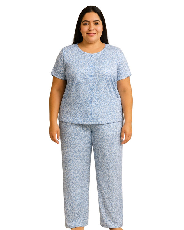 Pijama Pantalón Talla Plus Ref 5231 Azul