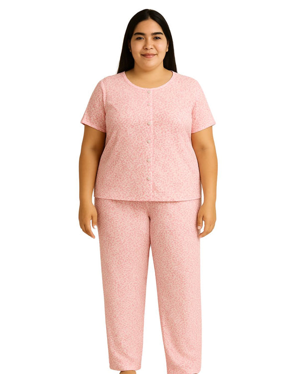 Pijama Pantalón Talla Plus Ref 5231 Rosado