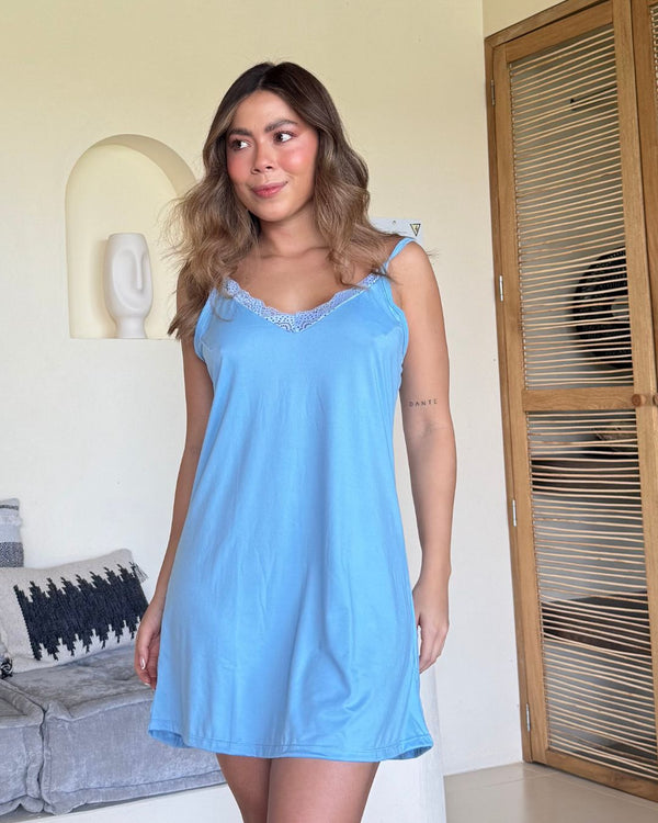 Pijama Vestido Ref 5451 Azulito