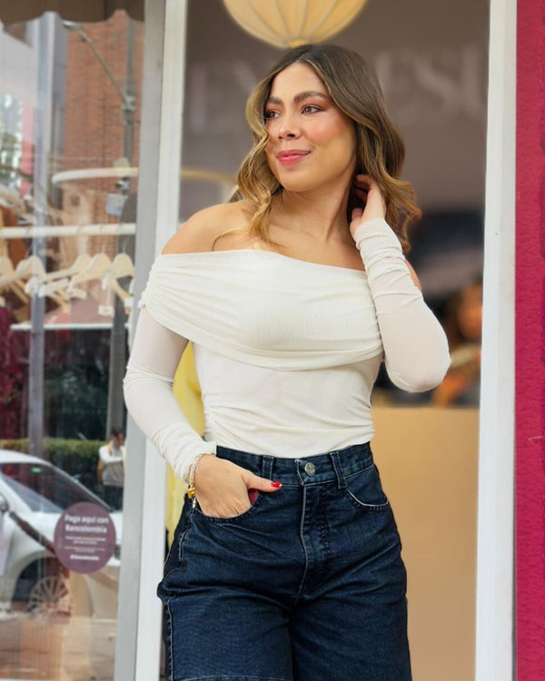 Blusa Esencia Bandeja Ref 6014 Perla