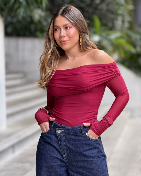 Blusa Esencia Bandeja Ref 6014 Cherry