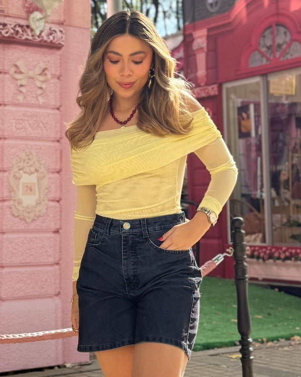 Blusa Esencia Bandeja Ref 6014 Yellow Butter