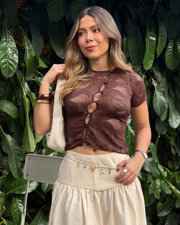 Blusa Aria Ref 6018 Mocca