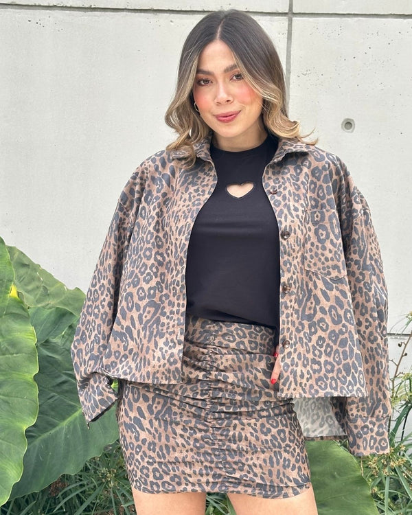 Skirt Animal Print Ref 047 Cafe