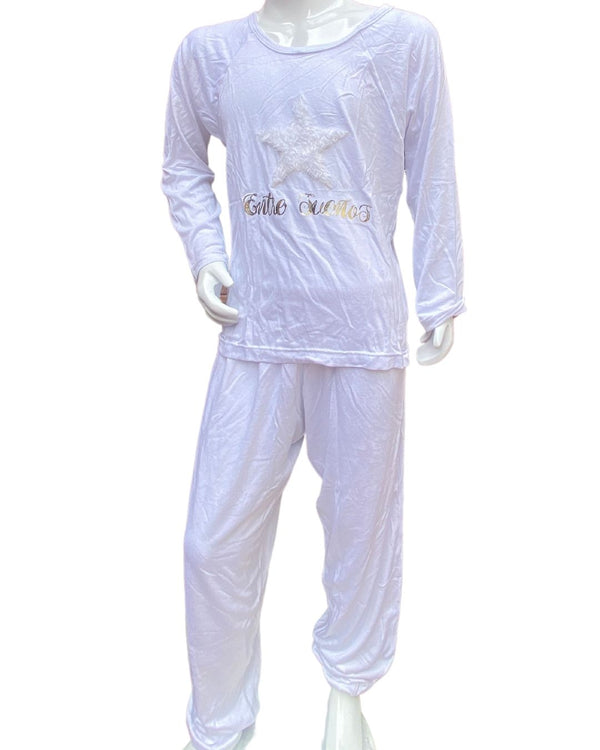 Pijama Pantalón Largo Niña Ref 901 Blanco