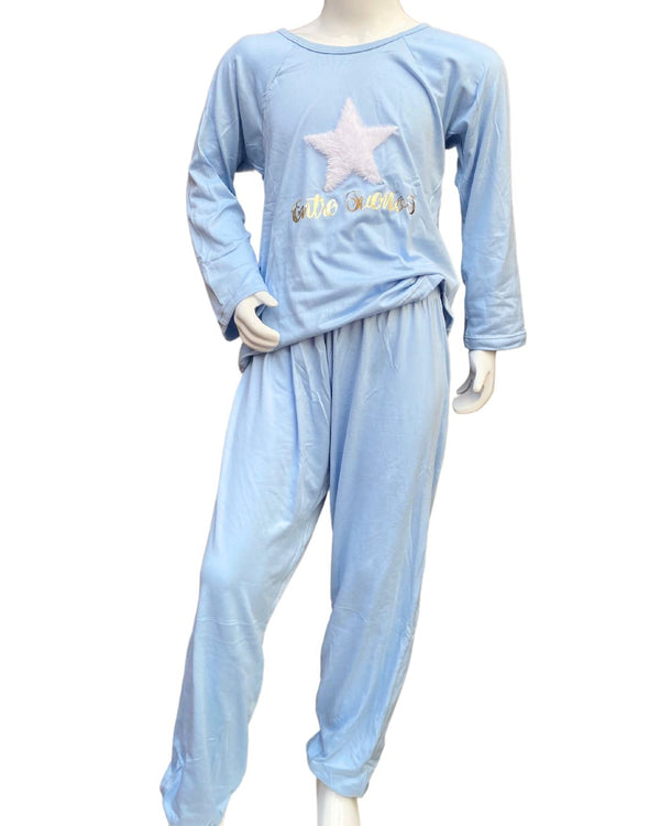 Pijama Pantalón Largo Niña Ref 901 Azulito