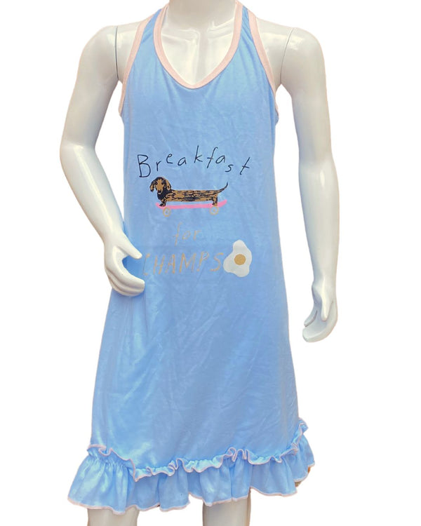 Pijama Niña Vestido Ref 949 Azulito Perritos