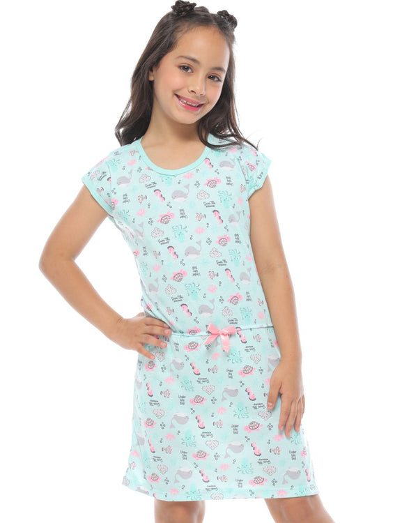 Pijama Vestido Niña Ref 952 Menta