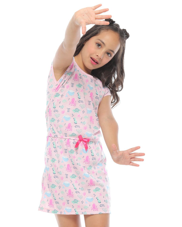 Pijama Vestido Niña Ref 952 Rosado