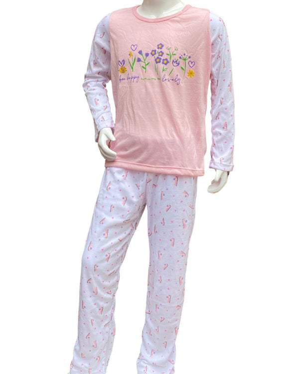 Pijama Pantalón Largo Niña Ref 955 Rosa