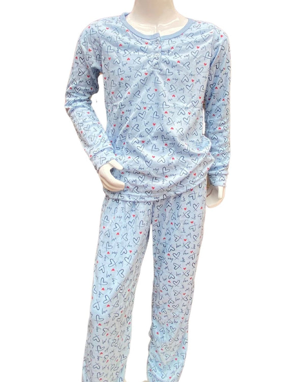 Pijama Pantalón Largo Niña Ref 957 Azul