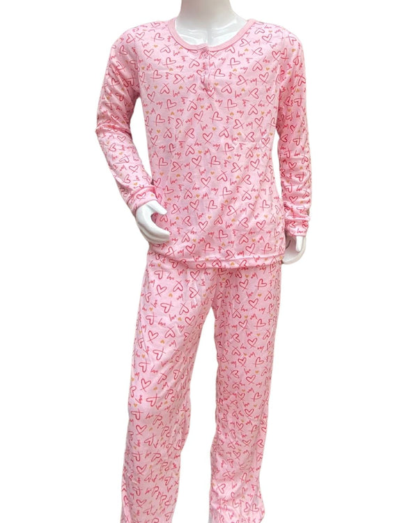 Pijama Pantalón Largo Niña Ref 957 Rosado