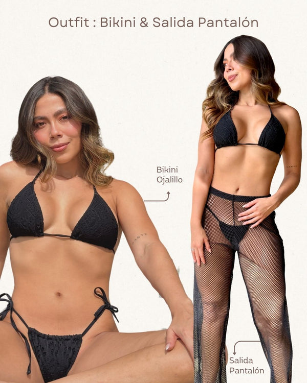 Set Bikini & Salida Ref 1373 & 1381 Negro