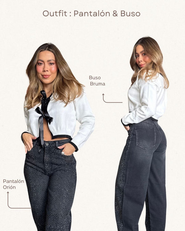 Set Jean & Buso Ref 6007 Negro & 6000 Blanco