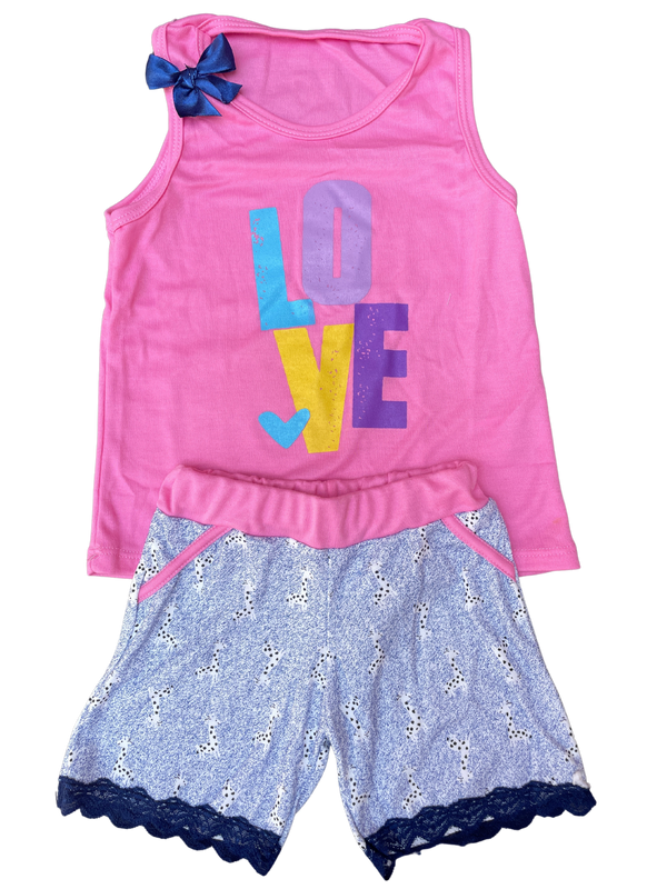Pijama Niña Short Ref 963 Fucsia