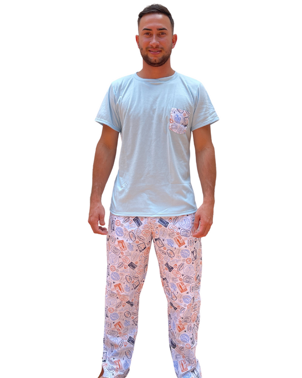 Pijama Hombre Pantalón Ref 360 Azulito