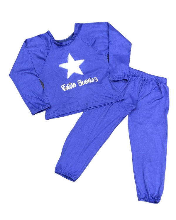 Pijama Pantalón Largo Niña Ref 901 Mora/Azul