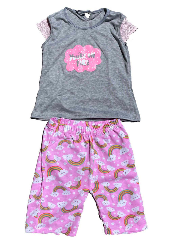 Pijama Capri Niña Ref 902 Gris
